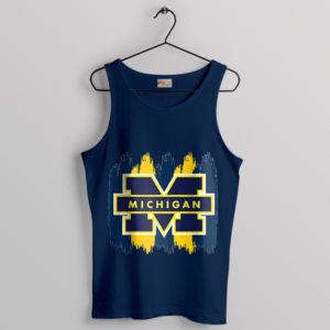 Graphic Art Michigan Wolverines Navy Tank Top