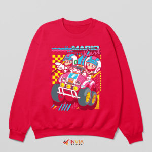 Graphic Mario Kart Hot Wheels Red Sweatshirt