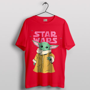 Grogu Cute The Mandalorian 3 Red T-Shirt