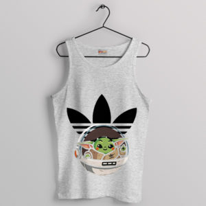 Grogu Mandalorian Magic with Adidas Sport Grey Tank Top