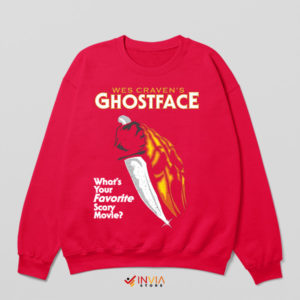 Halloween in Retro Style with Ghostface Red Sweatshirt