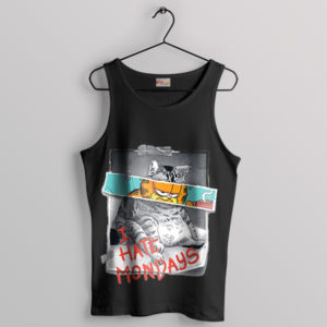 Hating on Monday Garfield Cat Black Tank Top