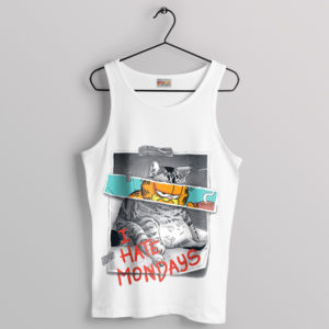 Hating on Monday Garfield Cat White Tank Top