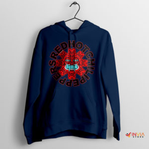 Hawaiian Tiki Face RHCP Logo Navy Hoodie