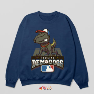 Hawkins Demodogs Baseball Logo Navy Sweatshirt