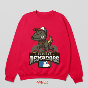 Hawkins Demodogs Baseball Logo Red Sweatshirt