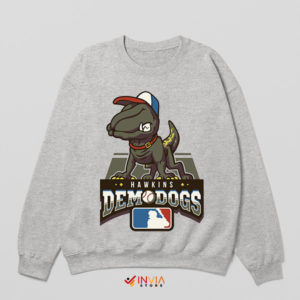 Hawkins Demodogs Baseball Logo Sport Grey Sweatshirt