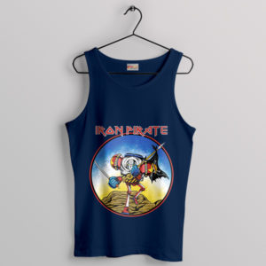 Heavy Metal Iron Pirate One Piece Navy Tank Top