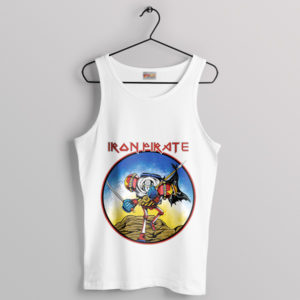 Heavy Metal Iron Pirate One Piece White Tank Top