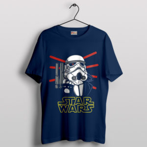 Helmet Trooper Terminator Resistance Navy T-Shirt