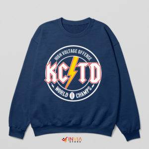 High Voltage Touchdown Chiefs Navy Sweatshirt