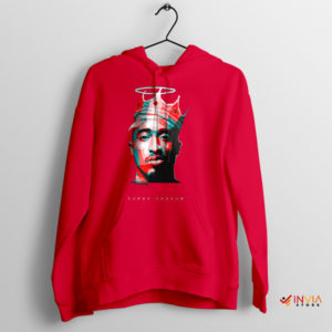 Hip-Hop Monarchy Tupac Shakur KING Red Hoodie