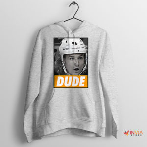 Hockey Dude Trevor Zegras Tribute Sport Grey Hoodie