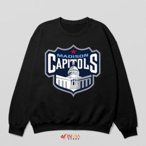 Hockey Fan Art Madison Capitols Black Sweatshirt