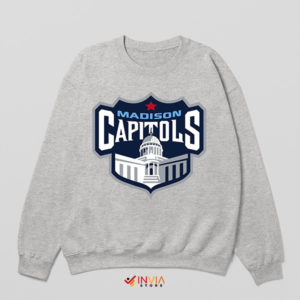 Hockey Fan Art Madison Capitols Sport Grey Sweatshirt