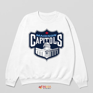 Hockey Fan Art Madison Capitols White Sweatshirt