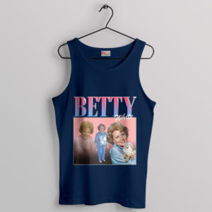 Hollywood Icon Betty White Vintage Navy Tank Top