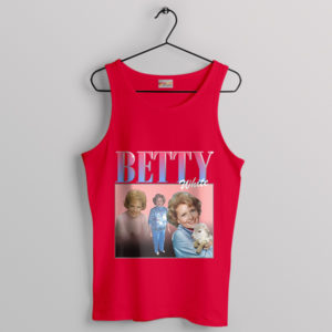 Hollywood Icon Betty White Vintage Red Tank Top