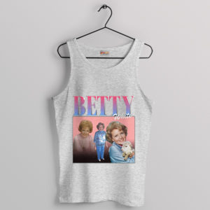 Hollywood Icon Betty White Vintage Sport Grey Tank Top