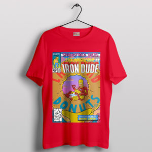 Homer Donut Superior Iron Man Red T-Shirt