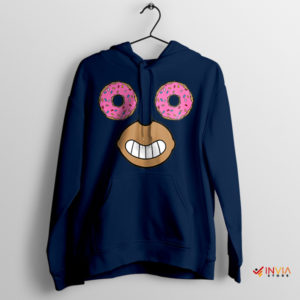 Homer Face Donut Recipe Navy Hoodie