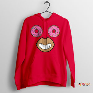 Homer Face Donut Recipe Red Hoodie