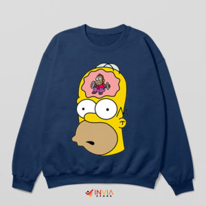 Homer Head Monkey Dancing Navy Sweatshirt