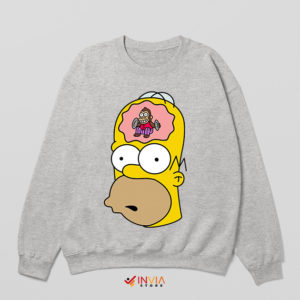 Homer Head Monkey Dancing Sport Grey Sweatshirt