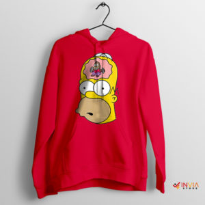 Homer Head On Funny Monkey Red Hoodie