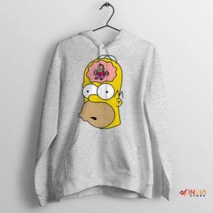 Homer Head On Funny Monkey Sport Grey Hoodie