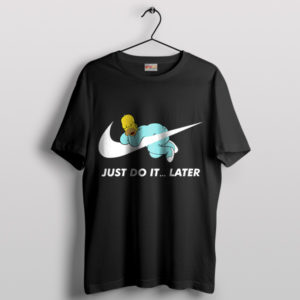 Homer Nap Just DO It Later Nike Black T-Shirt