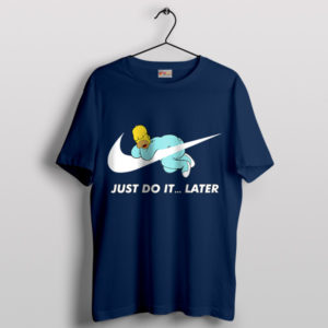 Homer Nap Just DO It Later Nike Navy T-Shirt