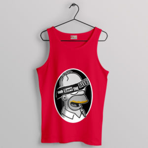 Homer Queen of Beers God Save Red Tank Top