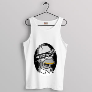 Homer Queen of Beers God Save White Tank Top