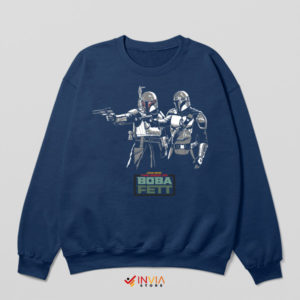 Hunter Pulp Fiction Boba Fett Din Djarin Navy Sweatshirt