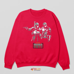 Hunter Pulp Fiction Boba Fett Din Djarin Red Sweatshirt