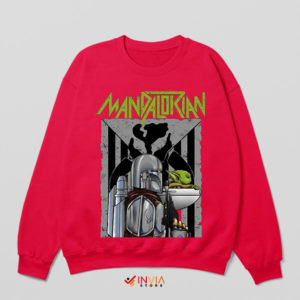 Hunting Team Boba Fett with Grogu Red Sweatshirt