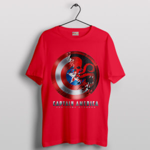 Hydra Skull Vibranium Shield Captain Red T-Shirt