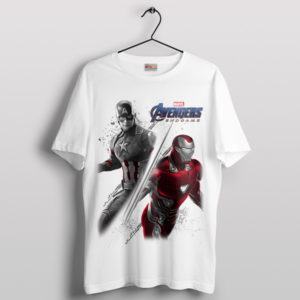 Iconic Battle Captain America Iron Man White T-Shirt