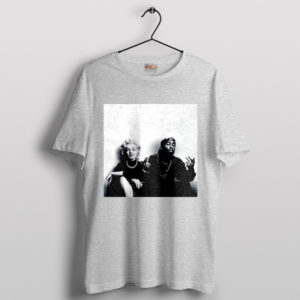 Iconic Legends Tupac and Marilyn Monroe Sport Grey T-Shirt