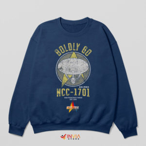 Iconic Starfleet Adventure Go Boldly Navy Sweatshirt