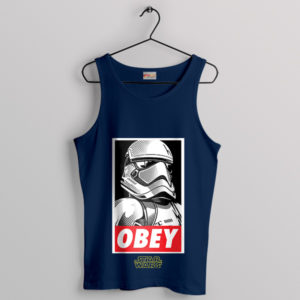 Iconic Stormtrooper Helmet Obey Navy Tank Top