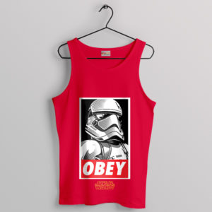 Iconic Stormtrooper Helmet Obey Red Tank Top