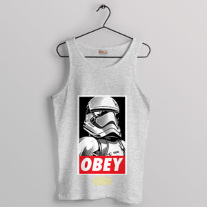 Iconic Stormtrooper Helmet Obey Sport Grey Tank Top