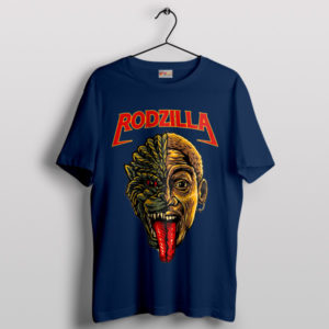 In the World of Rodman Rodzilla Navy T-Shirt