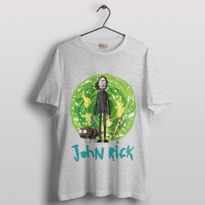 Interdimensional Action John Rick Sanchez Sport Grey T-Shirt