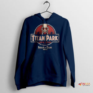 Invasion Attack on Titan Jurassic Park Navy Hoodie