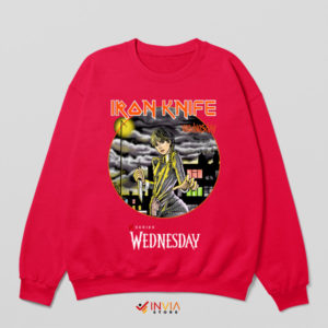 Iron Knife Maiden Wednesday Addams Red Sweatshirt