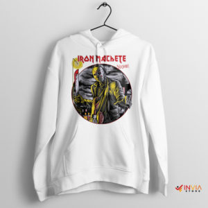 Jason Voorhees Machete Iron Maiden White Hoodie