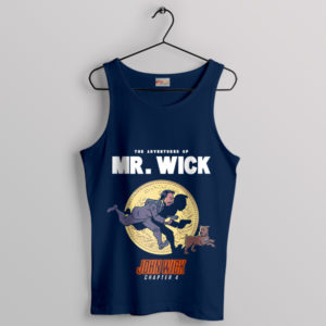 John Wick 4 Adventure Of Tintin Navy Tank Top